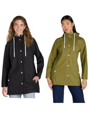 BIG CHILL WOMEN'S RAIN COAT XL BLACK OLIVE GREEN